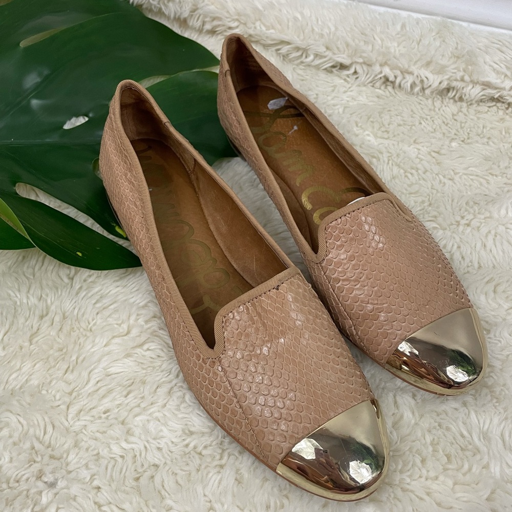 Sam Edelman snake print cap toe aster flats